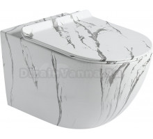 Унитаз подвесной SantiLine SL-5002T-MM матовый под мрамор