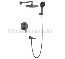 Душевой комплект BELZ B713 B80713-3 С ВНУТРЕННЕЙ ЧАСТЬЮ, оружейная сталь
