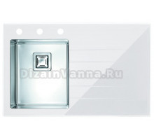 Мойка кухонная Alveus Crystalix 10 L, белое стекло