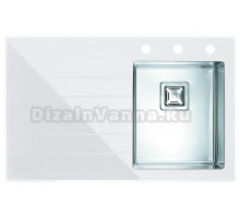 Мойка кухонная Alveus Crystalix 10 R, белое стекло