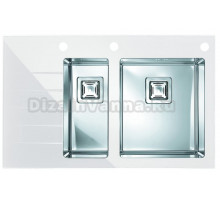Мойка кухонная Alveus Crystalix 20 R, белое стекло