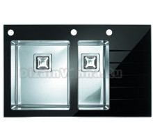 Мойка кухонная Alveus Crystalix 20 L, черное стекло