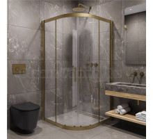 Душевой уголок Timo TPSS-90/17C-8 90x90 см, профиль матовое золото, стекло прозрачное