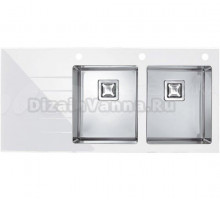 Мойка кухонная Alveus Crystalix 30 R, белое стекло