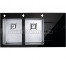 Мойка кухонная Alveus Crystalix 30 L, черное стекло