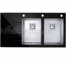 Мойка кухонная Alveus Crystalix 30 R, черное стекло