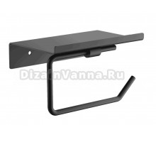 Держатель для туалетной бумаги BELZ B900 B9001-7 с полкой для телефона, черный