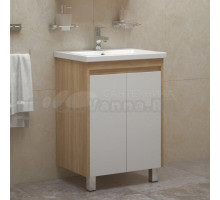 Тумба с раковиной Corozo Остин 60 напольная, сонома