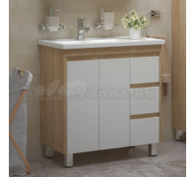 Тумба с раковиной Corozo Остин 80 Z3 напольная, сонома