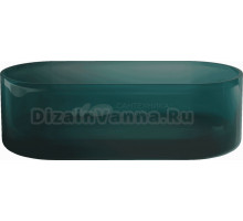 Акриловая ванна Abber Kristall AT9708 Aquamarin 170x75 см, отдельностоящая, бирюзовая, овальная, с донным клапаном