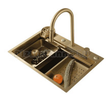 Мойка кухонная Abber Wasser Kreis AF2194G золото матовое