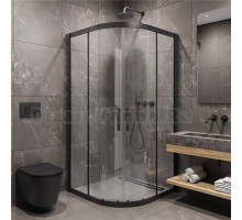 Душевой уголок Timo TPSS-100/03C-8 100x100 см, профиль черный, стекло прозрачное