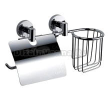 Держатель для туалетной бумаги Frap F1703-1 с держателем освежителя воздуха, хром