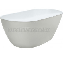 Ванна из искусственного камня Marmo Bagno Неаполь 170x80 см, отдельностоящая, белая, овальная