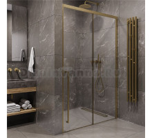 Душевая дверь в нишу Timo TDSS-130/17C-8L 130 см, профиль матовое золото, стекло прозрачное