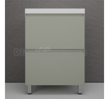 Тумба с раковиной Style Line Манхэттен 60 напольная, олива, раковина Andrea Classic 60