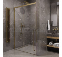 Душевая дверь в нишу Timo TDSS-150/17C-8R 150 см, профиль матовое золото, стекло прозрачное