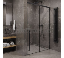 Душевая дверь в нишу Timo TDSS-120/03C-8L 120 см, профиль черный, стекло прозрачное