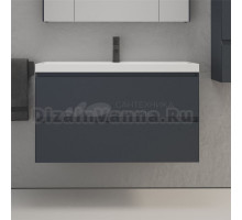 Тумба с раковиной Style Line Манхэттен 100 подвесная, графит, раковина Andrea Classic 100