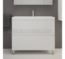 Тумба с раковиной Style Line Манхэттен 100 напольная, белая, раковина Andrea Classic 100