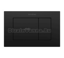 Кнопка смыва для унитаза Boheme 650/2-B нержавеющая сталь, цвет черный