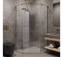 Душевой уголок Timo TTSSP-90/17C-8 90x90 см, профиль матовое золото, стекло прозрачное