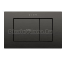 Кнопка смыва для унитаза Boheme 650/2-GM нержавеющая сталь, цвет графит