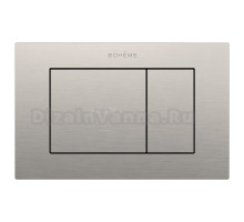 Кнопка смыва для унитаза Boheme 650/2-NB нержавеющая сталь, цвет брашированный никель