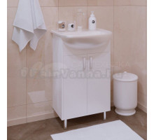 Тумба под раковину без столешницы Corozo Колор 50 напольная, белая