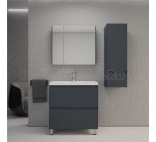 Мебель для ванной комнаты Style Line Манхэттен 80 напольная, графит, раковина Andrea Classic 80