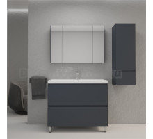 Мебель для ванной комнаты Style Line Манхэттен 100 напольная, графит, раковина Andrea Classic 100