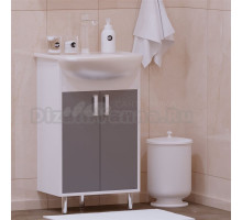 Тумба с раковиной Corozo Колор 50 напольная, серая