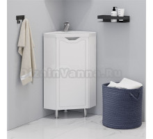 Тумба под раковину без столешницы Corozo Мирра 40 напольная, угловая, глянцевая белая