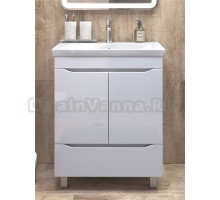 Тумба под раковину без столешницы Vigo Grani 70 белая, для раковины Cersanit Como 70