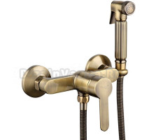 Гигиенический душ Frap H41 F2041-4 со смесителем, бронза