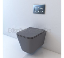 Подвесной унитаз Esbano Gartez ESUPGARTGM безободковый серый матовый с сиденьем с микролифтом