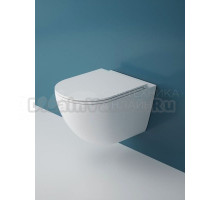 Подвесной унитаз Esbano Fortex-53T ESUPFORT53TW белый глянец безободковый, смыв Торнадо, с сиденьем с микролифтом