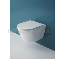 Подвесной унитаз Esbano Clavel-53T ESUPCLAV53TW белый глянец безободковый, смыв Торнадо, с сиденьем с микролифтом