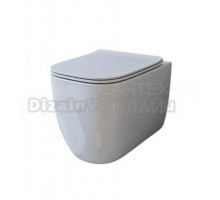 Подвесной унитаз Esbano Garant ESUPGARAW безободковый белый глянец в комплекте с сиденьем с микролифтом