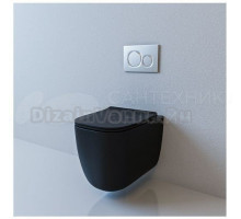 Подвесной унитаз Esbano Garant ESUPGARABM безободковый чёрный матовый в комплекте с сиденьем с микролифтом