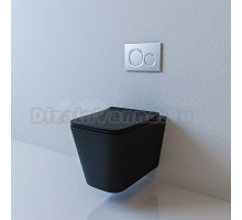 Подвесной унитаз Esbano Gartez ESUPGARTBM безободковый чёрный матовый с сиденьем с микролифтом