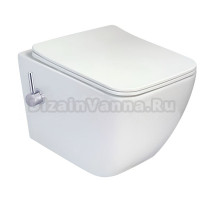 Подвесной унитаз Esbano Leon-WBN ESWBLEONWN белый глянец c функцией биде со смесителем, безободковый, с сиденьем с микролифтом