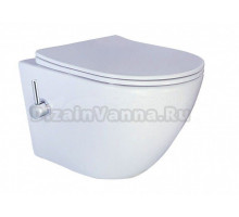 Подвесной унитаз Esbano Teruel-WBN ESWBTERUWN белый глянец c функцией биде со смесителем, безободковый с сиденьем с микролифтом