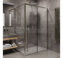 Душевой уголок Timo TDSS-120/13C-8L + TSS-1000/13C-8 120x100 см, профиль никель, стекло прозрачное