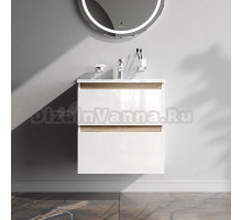 Тумба с раковиной AM.PM X-Joy 60 подвесная, 2 ящика, белый глянец