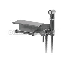 Гигиенический душ Frap H75 F2075-19 со смесителем, С ВНУТРЕННЕЙ ЧАСТЬЮ, оружейная сталь