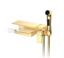 Гигиенический душ Frap H76 F2076-3 со смесителем, С ВНУТРЕННЕЙ ЧАСТЬЮ, золотой сатин