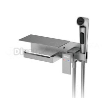 Гигиенический душ Frap H76 F2076-9 со смесителем, С ВНУТРЕННЕЙ ЧАСТЬЮ, оружейная сталь