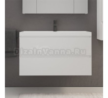 Тумба с раковиной Style Line Манхэттен 100 подвесная, белая, раковина Florentina Астория 100 белая