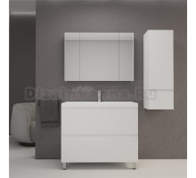 Мебель для ванной комнаты Style Line Манхэттен 100 напольная, белая, раковина Florentina Астория 100 белая